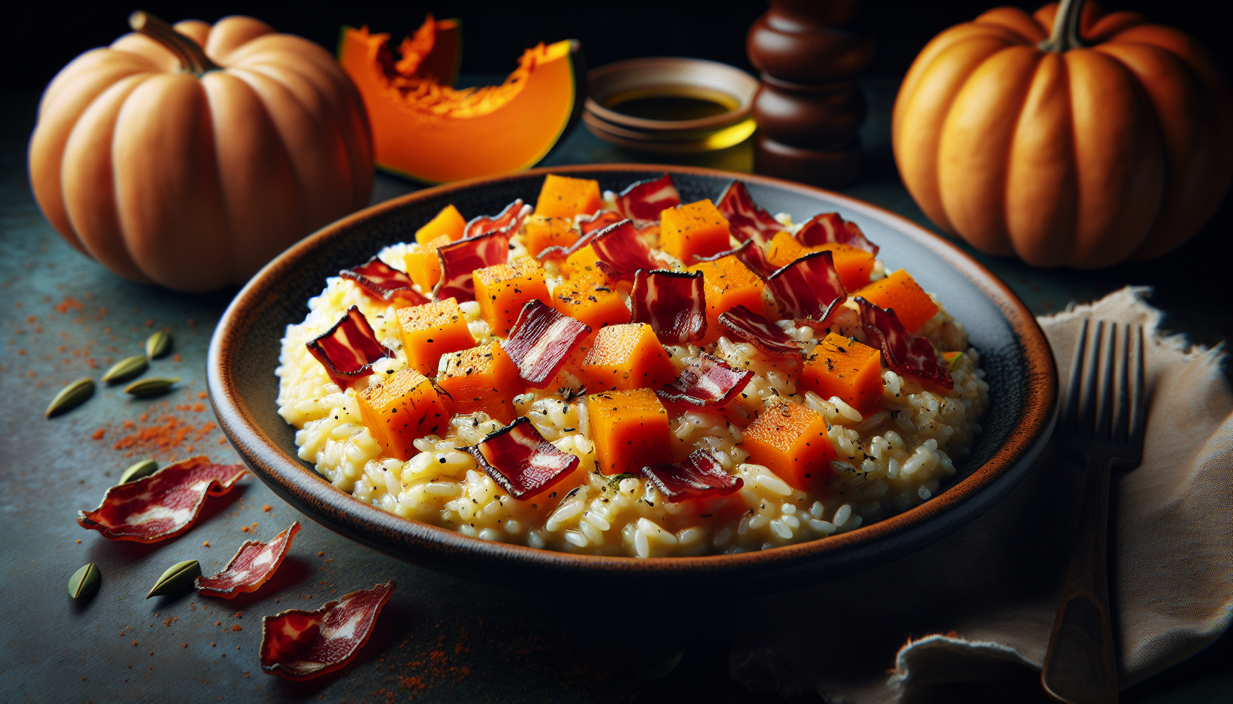 risotto alla zucca e speck